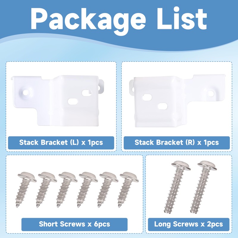 unrulysoul 24" Stack Bracket Kit for GE GFA24KITL 24 Inch