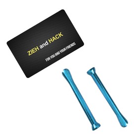 Coloured Pull Tube & "Pull and Hack" Card Aluminium Straw Snuff Bat Snorter Nasal Tube Bullet Sniffer Snuffer Scoop for Snuff - Choice of Colour & Quantity (2 x Turquoise & Card)