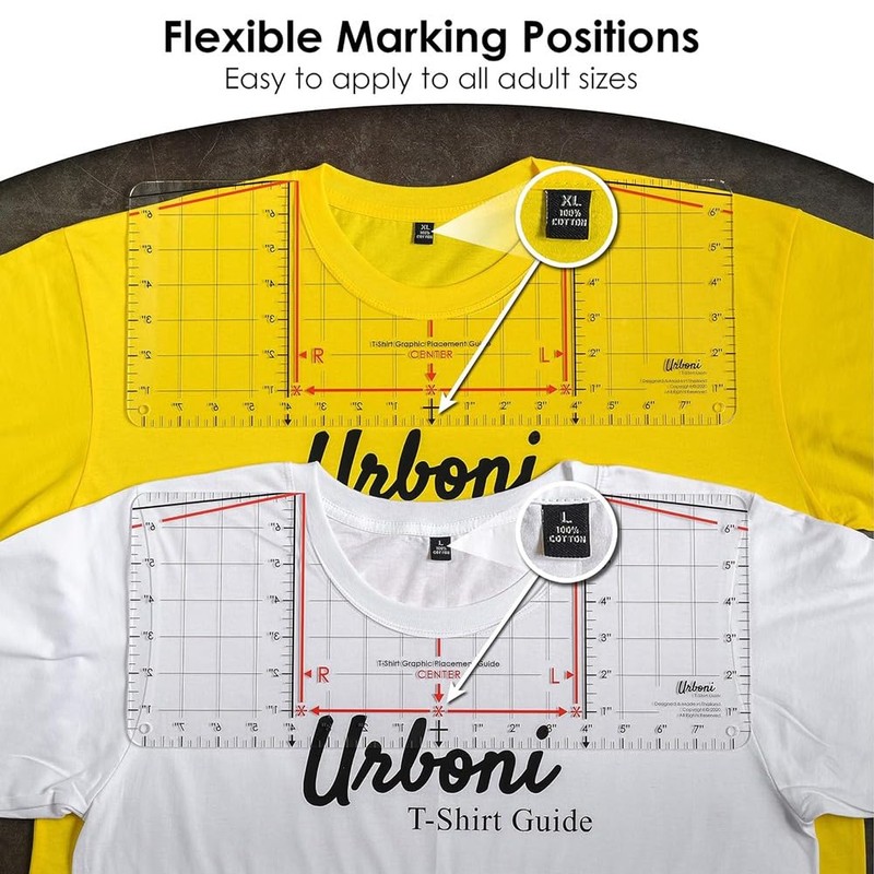 T-Shirt Ruler Guide T-Shirt Ruler Alignment Tool Neckline Measuring Tape