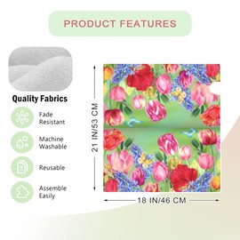 JINNAGLTU Spring Tulips and Lavender Mailbox Covers Standard Size 18x21in Magnetic Post Letter Box Cover Decorative Mailboxes Wraps for Outside Garden Yard Home Décor