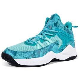 CJSPORX Men Women Basketball Shoes Breathable Non Slip Outdoor Fashion Sneakers Blue-8 Size 7.5