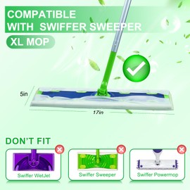 20 Count XL Wet Mopping Cloths for Swiffer Sweeper XL Mop - Disposable X-Large Wet Pad Refills - Multi-Surface Wet Wipes Mopping Pads Refill for Floor Cleaning