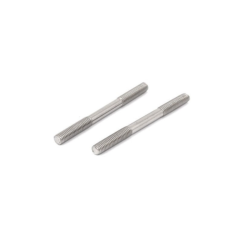 sourcing map Double End Threaded Screw Replacement M5 x 60