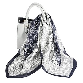 KOOYOL Bandana Neckerchief Silk Scarf Fashion Scarf Head Scarf Multifunctional Scarf Silk Neckerchiefs Head Scarves, E#