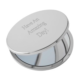 THINGS REMEMBERED Engraved Round Silver Compact Mirror (Free Customization)