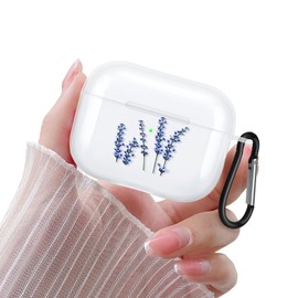 Newseego Airpods Pro 2 Case for Girls Women, Clear Cute Floral Flower Design Transparent Soft TPU Airpods Pro 2 Case with Keychain Anti-dust Shockproof Protective Cover for Airpods Pro 2 -Floral 3