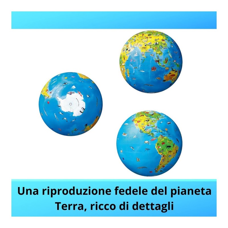 Ravensburger Italy 12340 7 – Globo geografico 3d puzzle