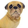 18K Gold Dog Chain Collar Walking Metal Chain Collar with