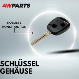 AWPARTS - Car Key Shell - Remote Key Shell - Car Remote Control Housing Compatible with Toyota Rav4 Avensis Yaris