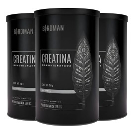 Kit De 3 Creatinas Monohidratadas 450g C/u Vegana Birdman