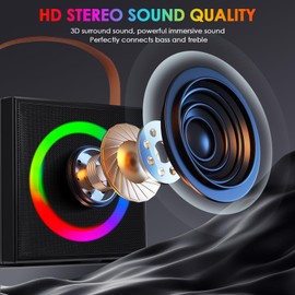 LAMA Karaoke Machine with Wireless 2 Microphones Karaoke System, Karaoke Speaker with RGB Light, Bluetooth Speaker Box, Portable Microphone Speaker System, Karaoke Set Karaoke Box, Black