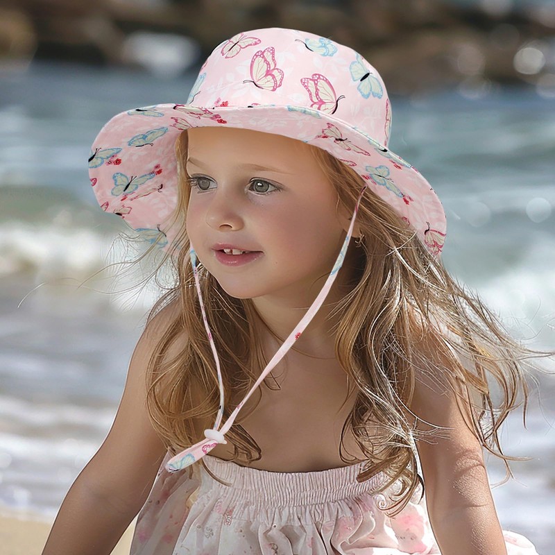 JUPSK Baby Sun Hat Toddler Summer Bucket Hat Wide Brim