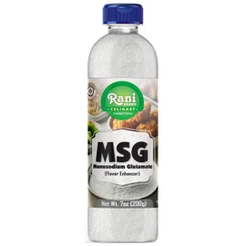 Rani MSG (Monosodium Glutamate) 7oz (200g) PET Jar ~ Flavor Enhancer, Umami Seasoning, Perfect for stir-frying, roasting, soups | Gluten Friendly | Vegan | NON-GMO | Kosher | Product of USA