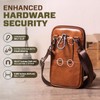 Hengwin Genuine Leather Crossbody Bag for Men/Women, Small Messenger Bag
