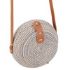 GURU SHOP Braided Handbag, Basket Bag, Rattan Bag, Round Balit