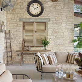 Alarllok Large Outdoor Clock with Thermometer & Hygrometer – 18 Inch Bronze Vintage Farmhouse Decor Waterproof Wall Clock for Patio, Garden, Pool, Backyard