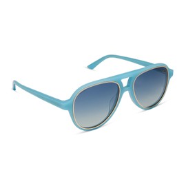 DIFF Iconica Pia Designer Aviator Sunglasses for Women UV400 Polarized Protection, Parasido + Paradiso Blue