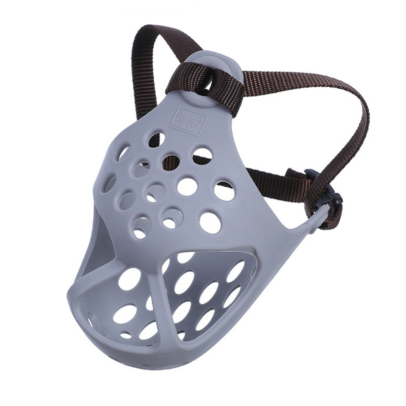 Dog Muzzle for Short Snout Dogs Breathable Holes Prevent Biting
