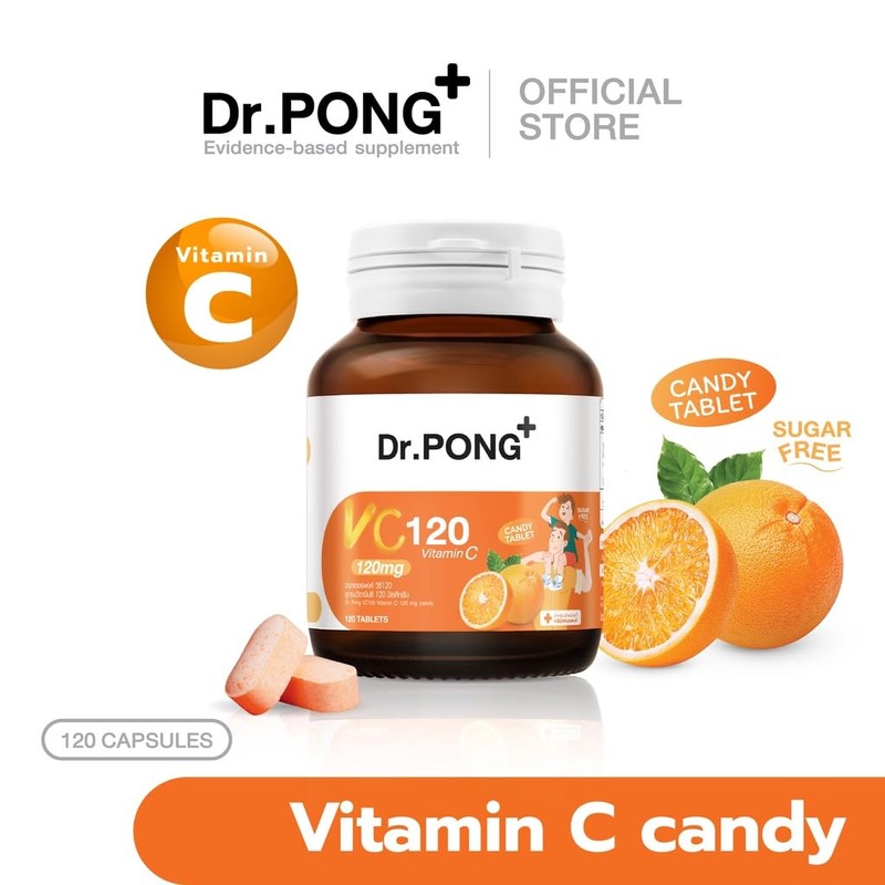 Generic Dr.Pong VC120 Vitamin C 120 mg Candy Sugar Free