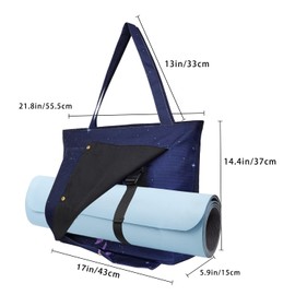 Yoga Mat Bag Yoga Bags and Carriers Fits All Your Stuff Yoga Tote Bag with Zipper Pocket Yoga Mat Carrier Take in Out Mat Easily for Pilates Travel Workout Office Beach and Gym