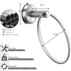 DGYB Suction Cup Hand Towel Ring Brushed Nickel Hand Towel