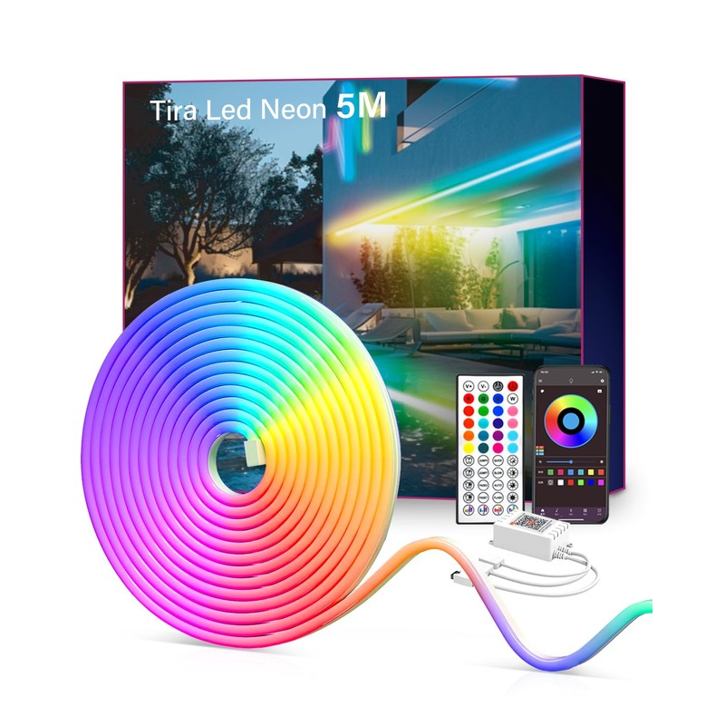 EASYTAO Tira LED Neon RGB Bluetooth 5M 360LED, RGB Luces
