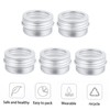 FRCOLOR 15pcs Window Threaded Aluminum Box Round Clear Window Tin