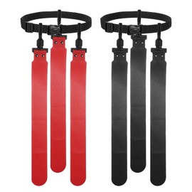 YELARXI Flag Football Set, Adjustable Flag Football Belt with 1 Belt and 3 Flags Easy Tear Away for Men Women Players Training Competition (Red/Sky Blue)