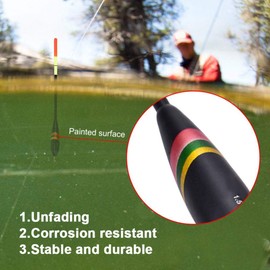 Vbestlife 3Pcs 1.5+6g 1.5+5g 1.5+4g Durable Fishing Float, Wooden Fishing Floats Set Rock Fishing Float Bobbers Tackle Accessory