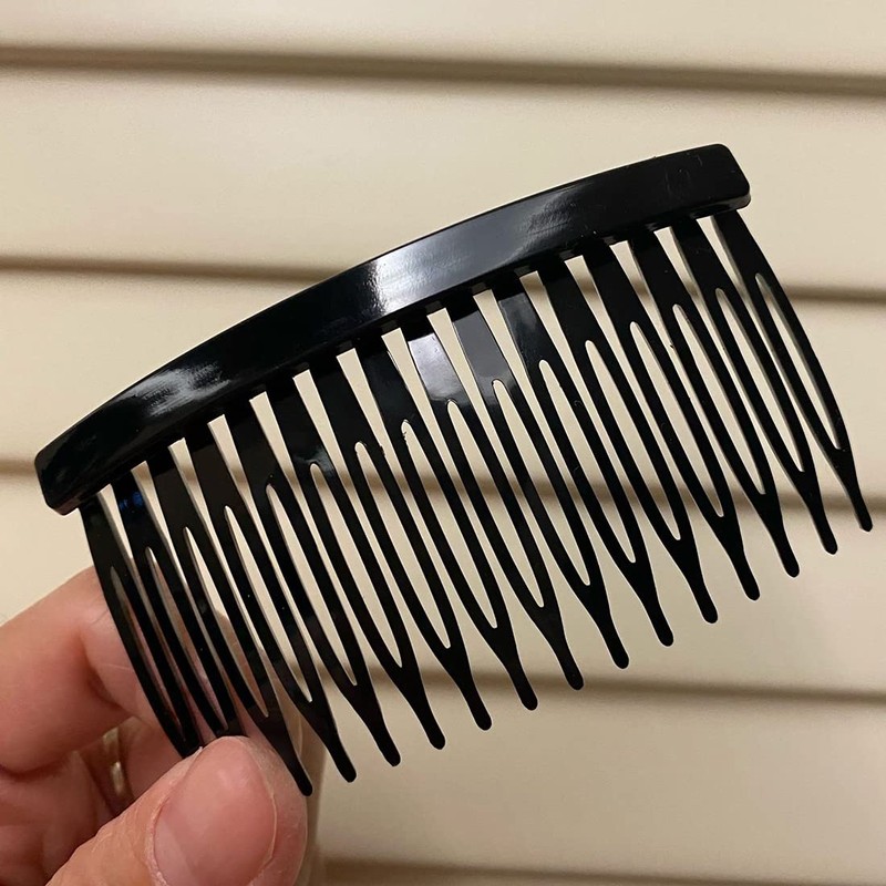 6 Pieces Hair Comb Slide Turtle Smooth Hair Comb Clear