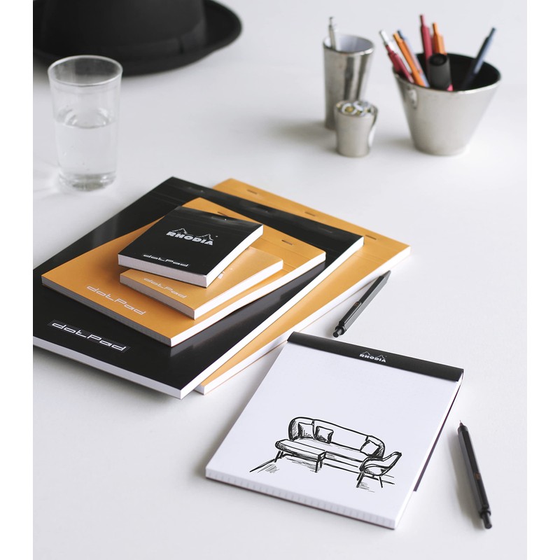 Rhodia 12558C Pack of 10 Notepads No. 12, 8.5 x