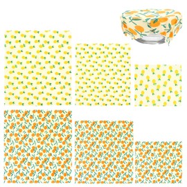 Beowanzk Beeswax Food Wrap, Reusable Sandwich Wrap, Fridge Wraps, Wax Paper for Food, Sandwich Wraps, Eco Environmentally Friendly Fresh Keeping for Longer Wax Paper Set of 6