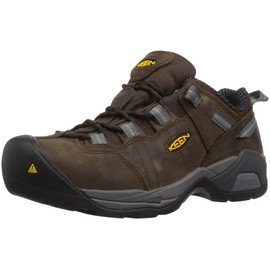 KEEN Utility Men's Detroit XT Low Steel Toe ESD Work Shoe, Cascade Brown/Gargoyle, 7.5 Wide US