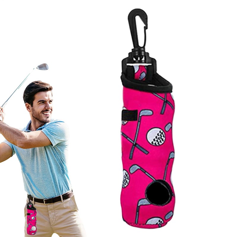 Golf Tee Holder, Golf Ball Storage with Keychains, Multi-Functional Lightweight