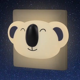 Annmore Night Light Baby Socket Koala Bear Socket Light Children with Twilight Sensor, Nursery Kawaii Decoration, Gift for Birth Boy