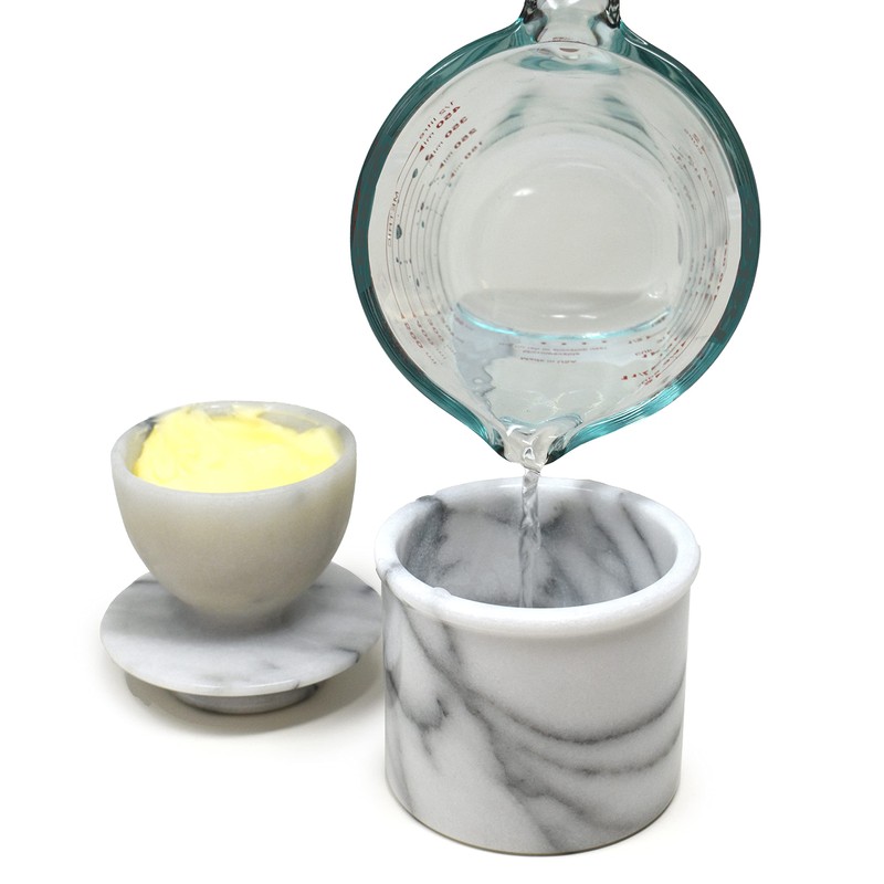 Norpro Marble Butter Keeper,Off-White