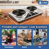 CUSIMAX Double Burners, 1800W Electric Hot Plate for Cooking Double