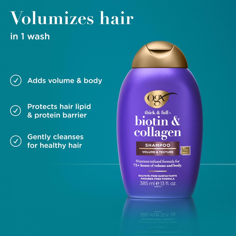 OGX Thick & Full + Biotin & Collagen Volumizing Shampoo,