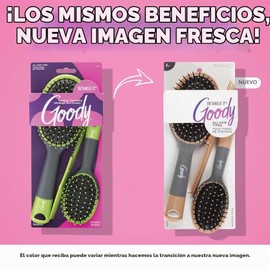 Goody Detangle It - Juego de cepillos para el cabello, cepillo ovalado grande de paleta + peine desenredante + mini cepillo, adecuado para desenredar 