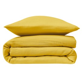 Le Lit de Mon Bébé 40 x 60 cm Double Cotton Gauze Saffron Yellow Super Soft Cot Bed Pillowcase 60 x 120 or 70 x 140 cm Crepe Fabric Swaddle Craftine