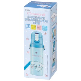 Skater SDC4 Sanrio Kids Water Bottle, 16.5 fl oz (470 ml), Direct Drinking, Stainless Steel, Cinnamoroll, Child-Friendly, Lightweight, Vacuum, Insulated, Insulated, Cold Insulated, For Cold Retention