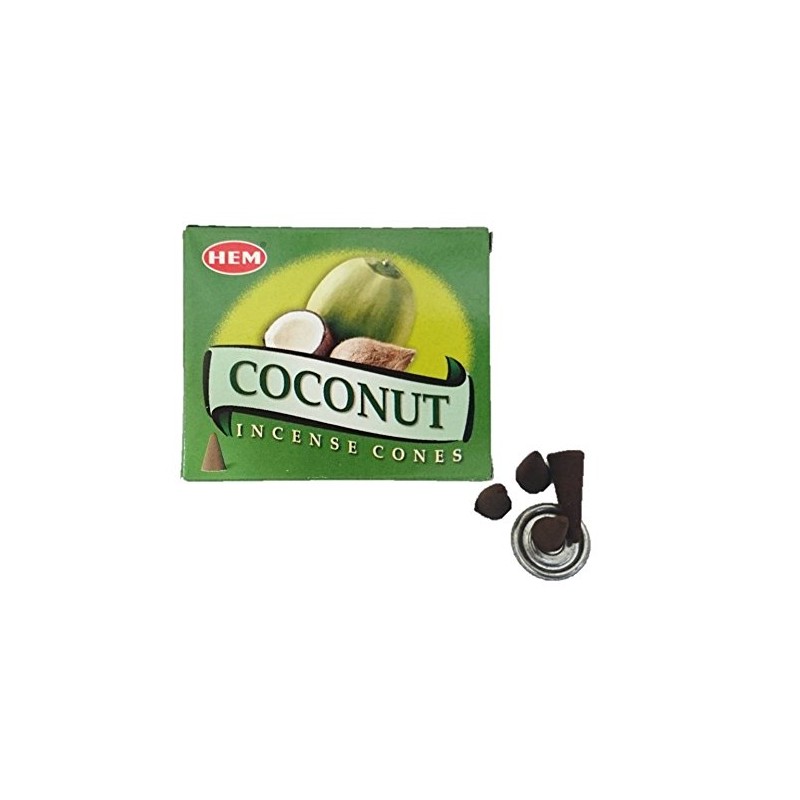 HEM Incense Cones Vanilla Coconut Tangerine Cones Set of 3