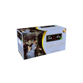 Tea4U English Breakfast Black Tea 25 Tea Bags - flavourful, Smooth, and Delightful - 50g/1.7oz