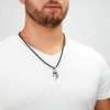 SERASAR Men's Premium Leather Necklace, Stainless Steel Pendant, Secure Clasp,