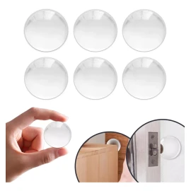 Veraly Protector De Pared Puerta Tope Fija Puertas Silicona 6 Pzs