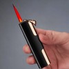 MACHYAO Red Flame Windproof Butane Torch Lighter, Soft Flame, Zinc