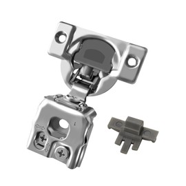 Berta (2 Pieces) 1 inch Overlay, 90 Degree Restricted Opening Angle, Soft Closing, 6-Ways 3-Cam Adjustment, Concealed Face Frame Kitchen Cabinet Door Hinges with Screws (1" Overlay, 2 Pieces)