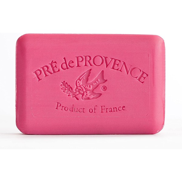 Three (3) 250 gram Bars Pre de Provence Shea Butter Enriched Soaps in Raspberry