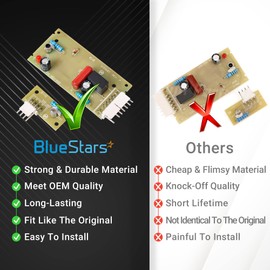 BlueStars 4389102 W10757851 Refrigerator Ice Maker Sensor Control Board Kit – Compatible with Whirlpool & Kenmore Refrigerators – Replaces 2198586 W10193666 W10193840 W10290817 AP5956767