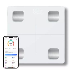LKOUY 스마트 가정용 체중계 블루투스4.0 체지방 인바디 체성분 정밀측정 - 화이트 x FS8 x 1개 LKOUY Smart Home Scale Bluetooth 4.0 Body Fat Inbody Composition Precision Measurement - White x FS8 x 1 Piece [White x FS8 x 1 piece]